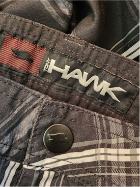 Tony Hawk Signature Plaid Shorts - Men’s Size 30 - Jet Black White - EUC